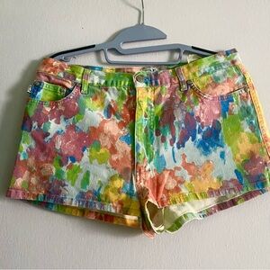 CAVALLI JEANS (CJ) VINTAGE COLORFUL COTTON SHORTS, SIZE 46(12)